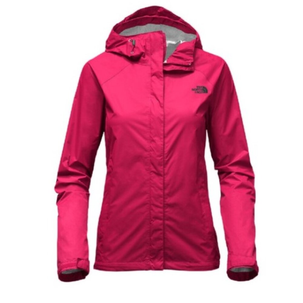 The North Face Hot Pink Women's Rain HyVent Venture Jacket Coat Layer Ski Snow